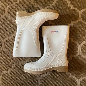 White XtraTuf Boots Size 9